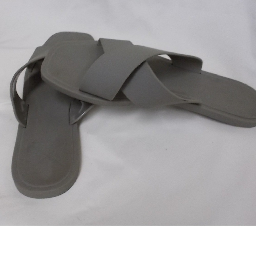 Steve Madden Dory Olive Crisscross Strap Square Toe Jelly Slide Sandals Womens 7 - Picture 5 of 5